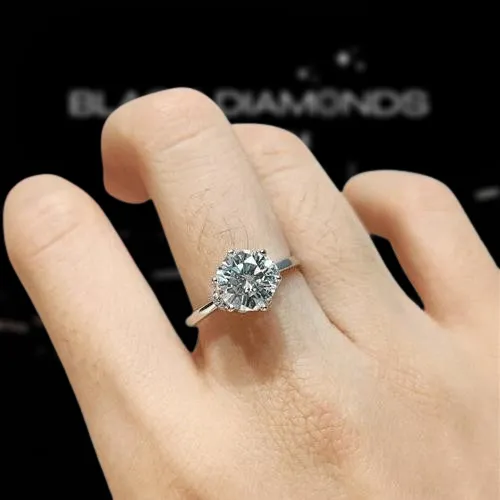 1.0 Ct Round Cut Diamond Crown Engagement Ring with Pink Stone