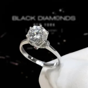 1.0 Ct Round Cut Diamond Crown Engagement Ring with Pink Stone
