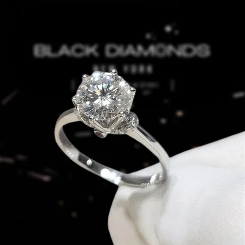 1.0 Ct Round Cut Diamond Crown Engagement Ring with Pink Stone