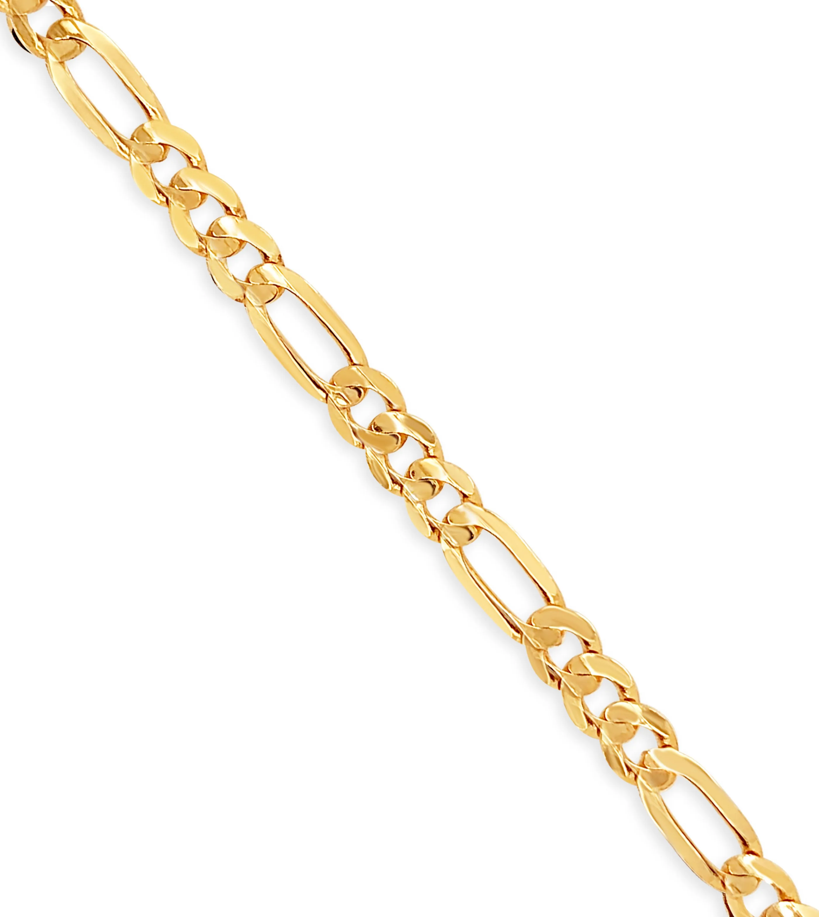 10k Gold Figaro Link Chain Bracelet
