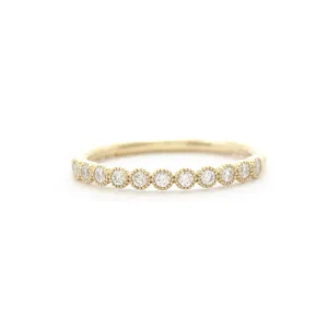 11 Stone Diamond Bezel Band