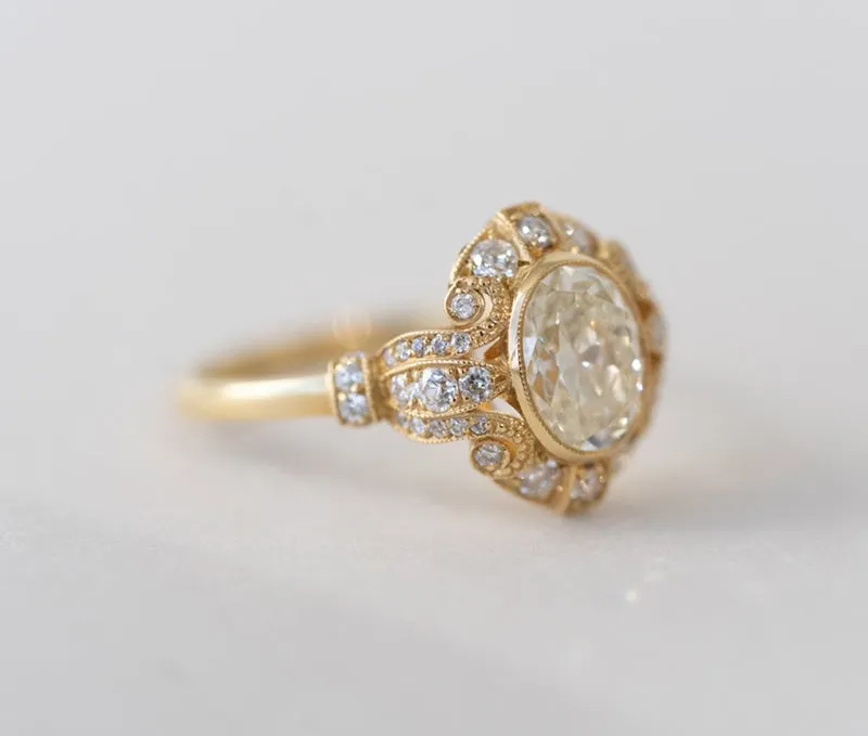 1.27 ct. Vintage Oval Engagement Ring