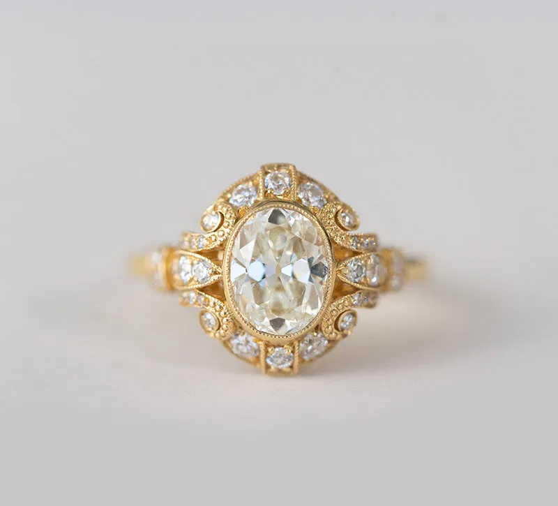 1.27 ct. Vintage Oval Engagement Ring