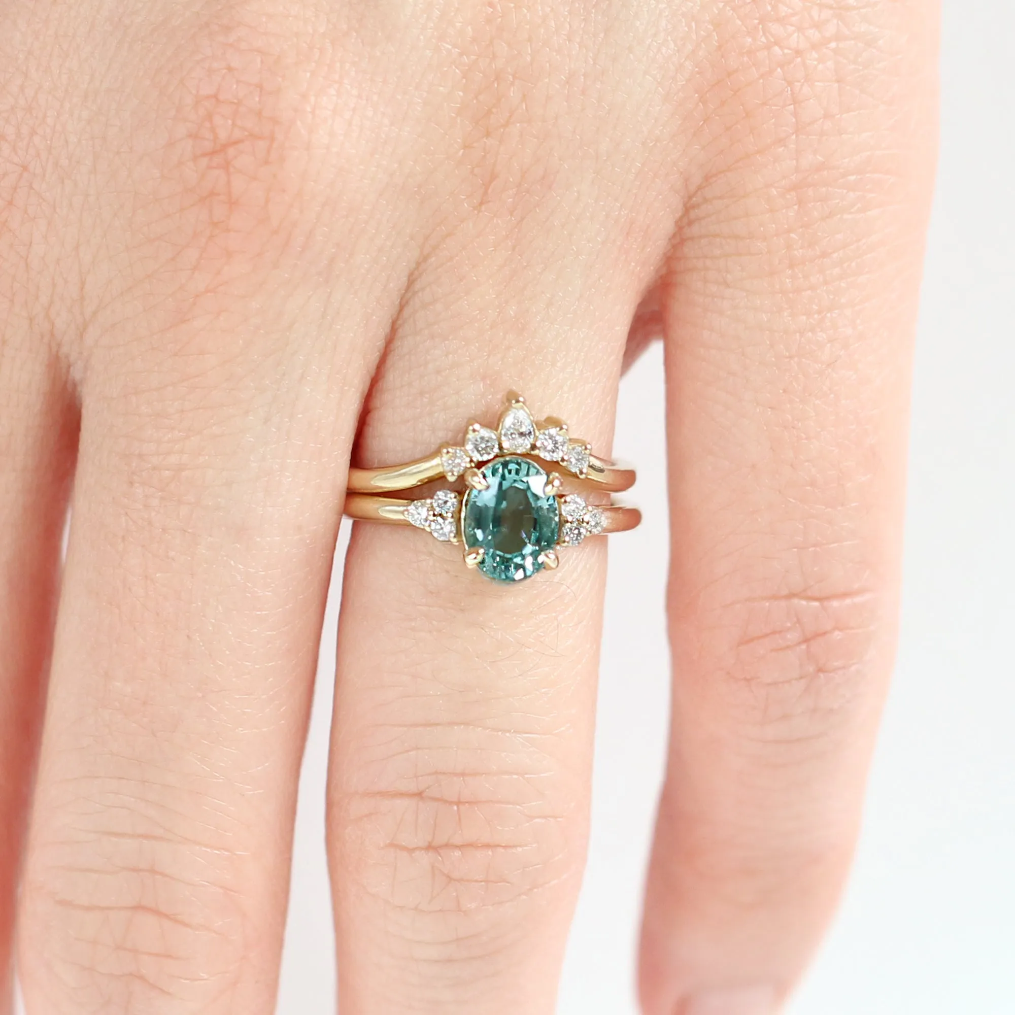 1.4ct.Oval Montana Teal Sapphire Sienna Ring