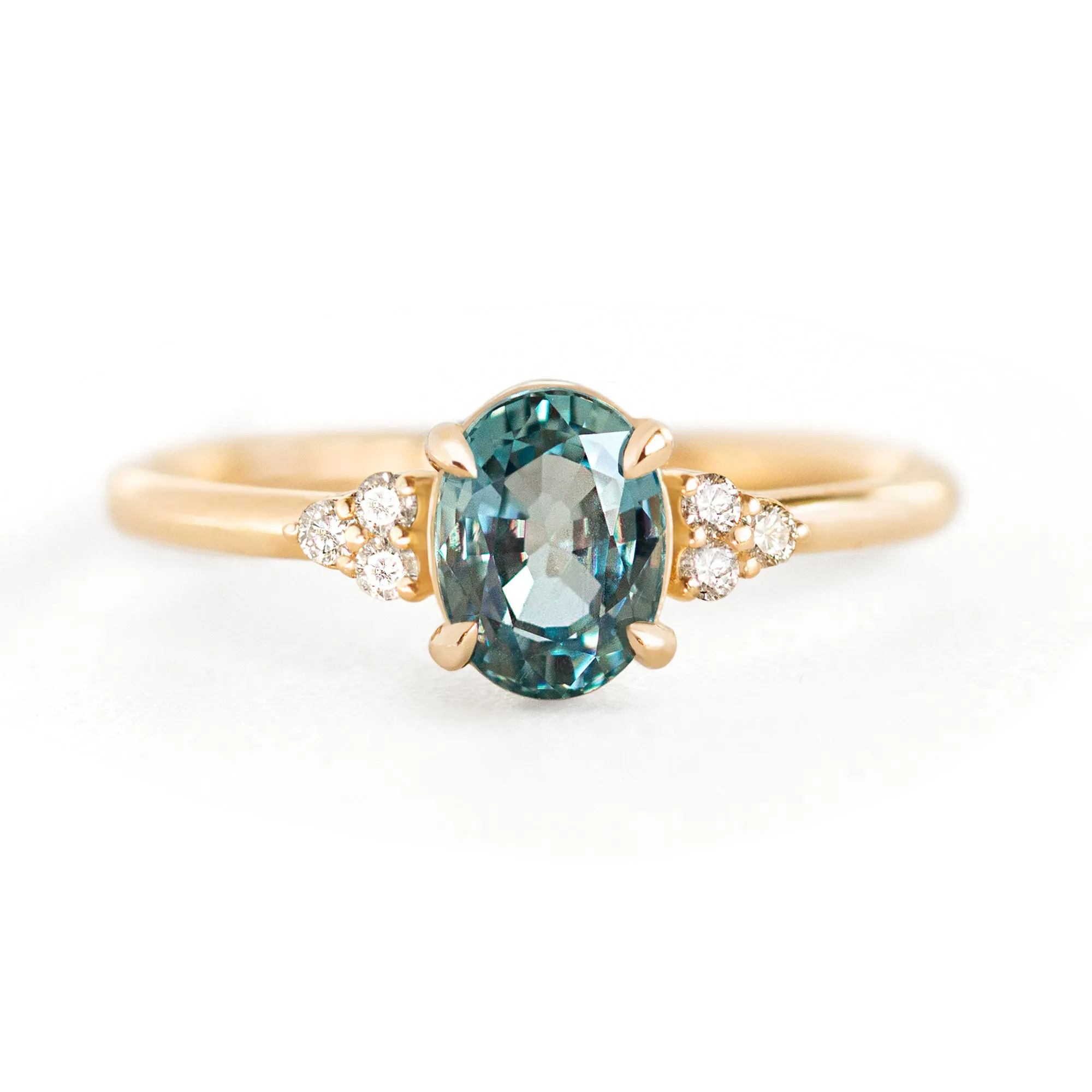 1.4ct.Oval Montana Teal Sapphire Sienna Ring