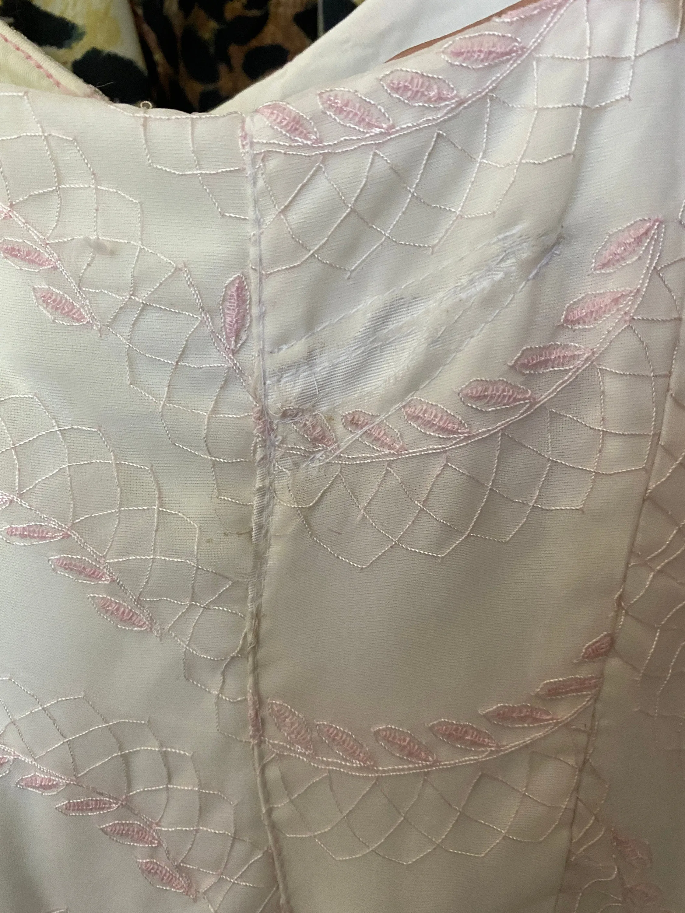 1950s Mitzi Morgan embroidered organza dress xs | new spring