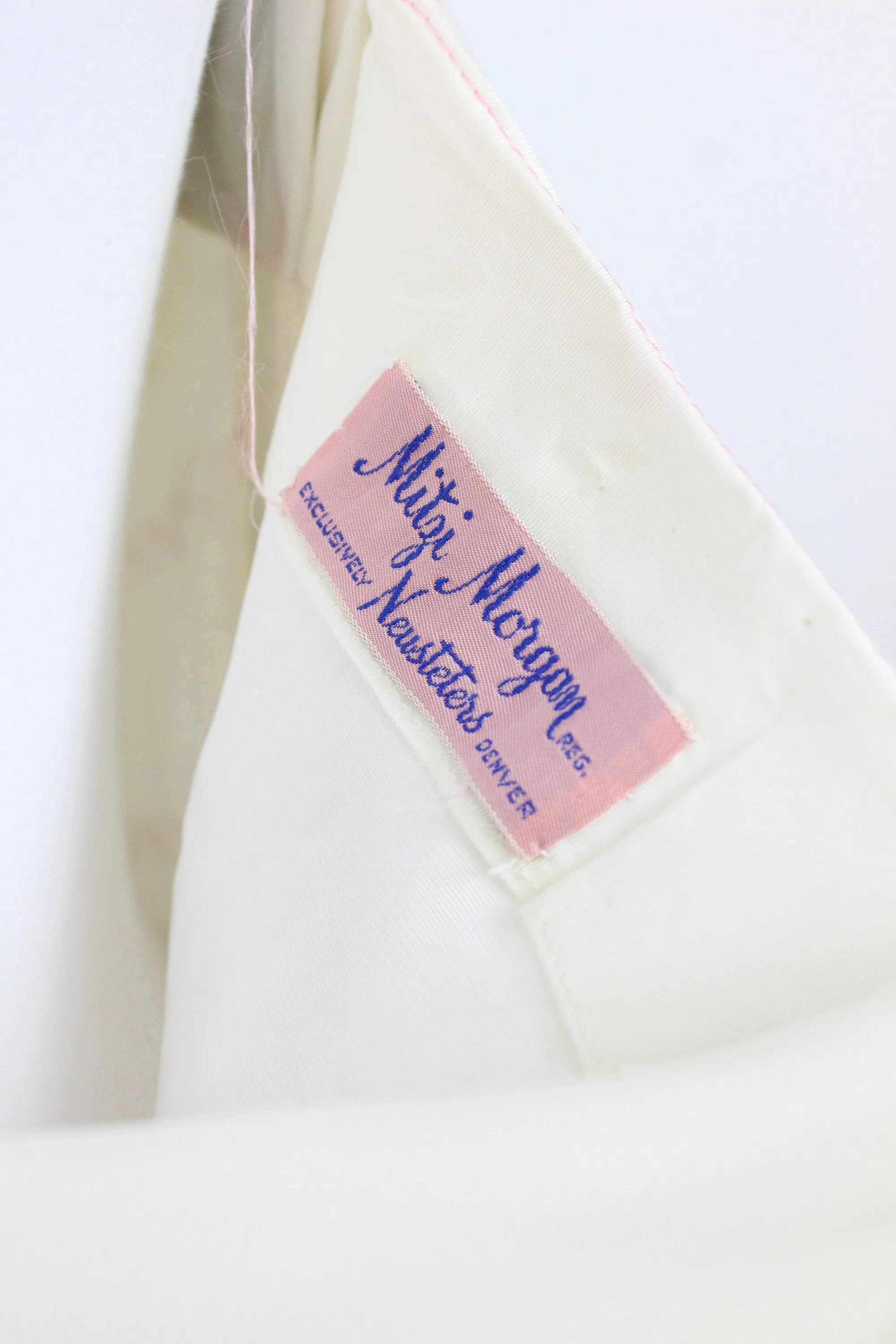1950s Mitzi Morgan embroidered organza dress xs | new spring