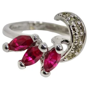1970 Silver Plated Synthetic Ruby Ring
