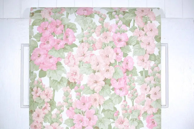 1970s Floral Vintage Wallpaper