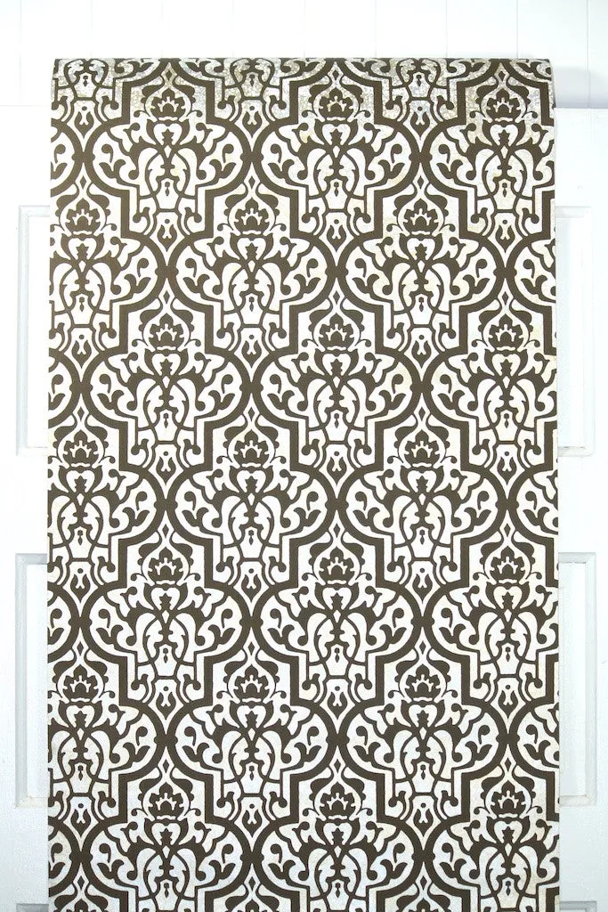 1970s Geometric Damask Vintage Wallpaper