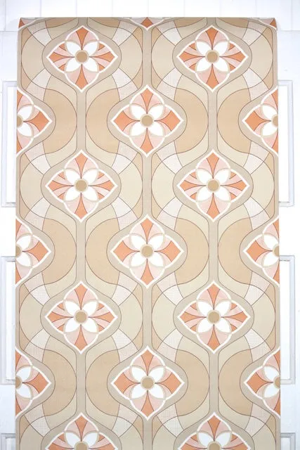 1970s Geometric Vintage Wallpaper
