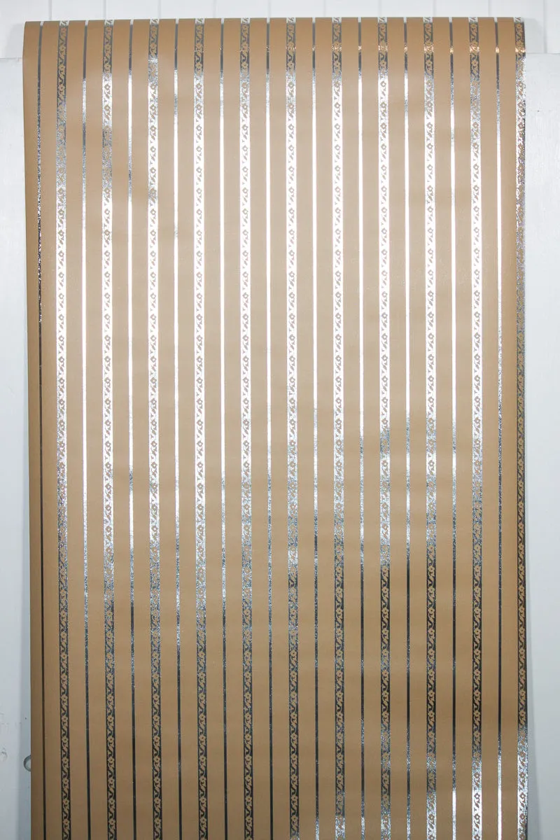 1970s Stripe Vinyl Vintage Wallpaper