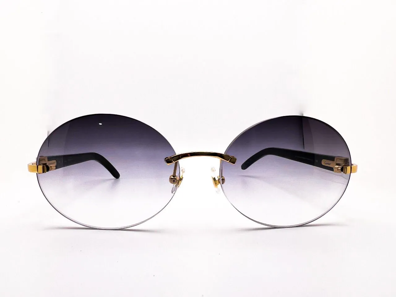 2020 Decor C Gold White Buffs Smoke Grey Oval Lenses