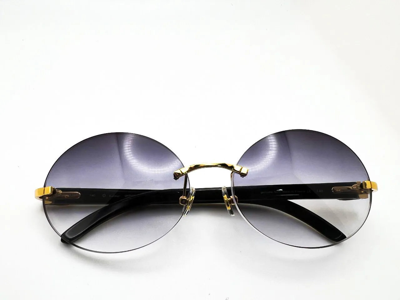 2020 Decor C Gold White Buffs Smoke Grey Oval Lenses