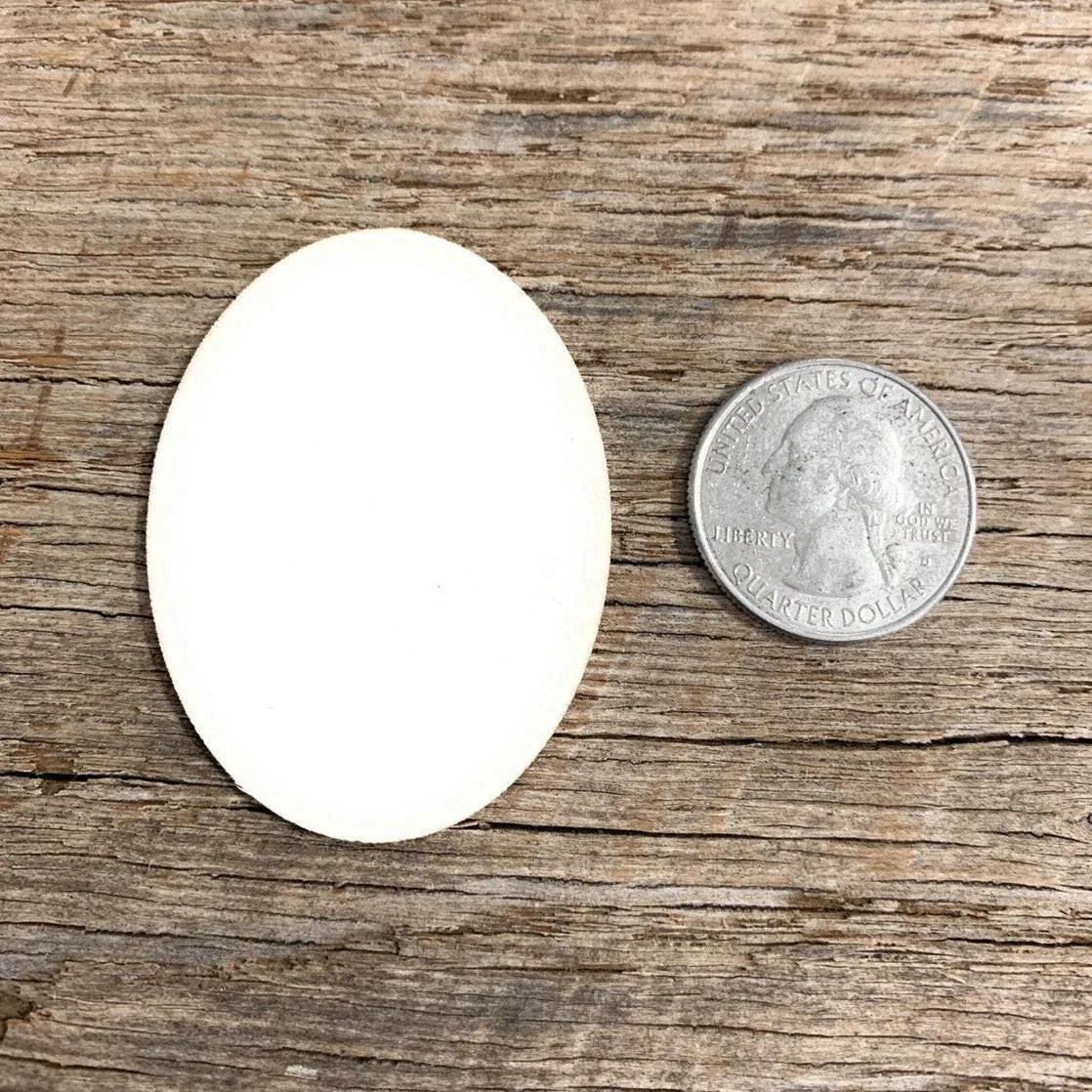 25 SMALL WOOD OVAL - 2 INCH