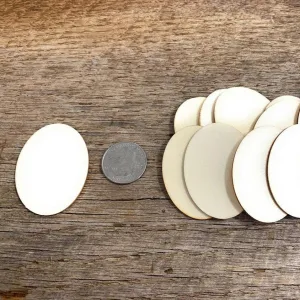 25 SMALL WOOD OVAL - 2 INCH