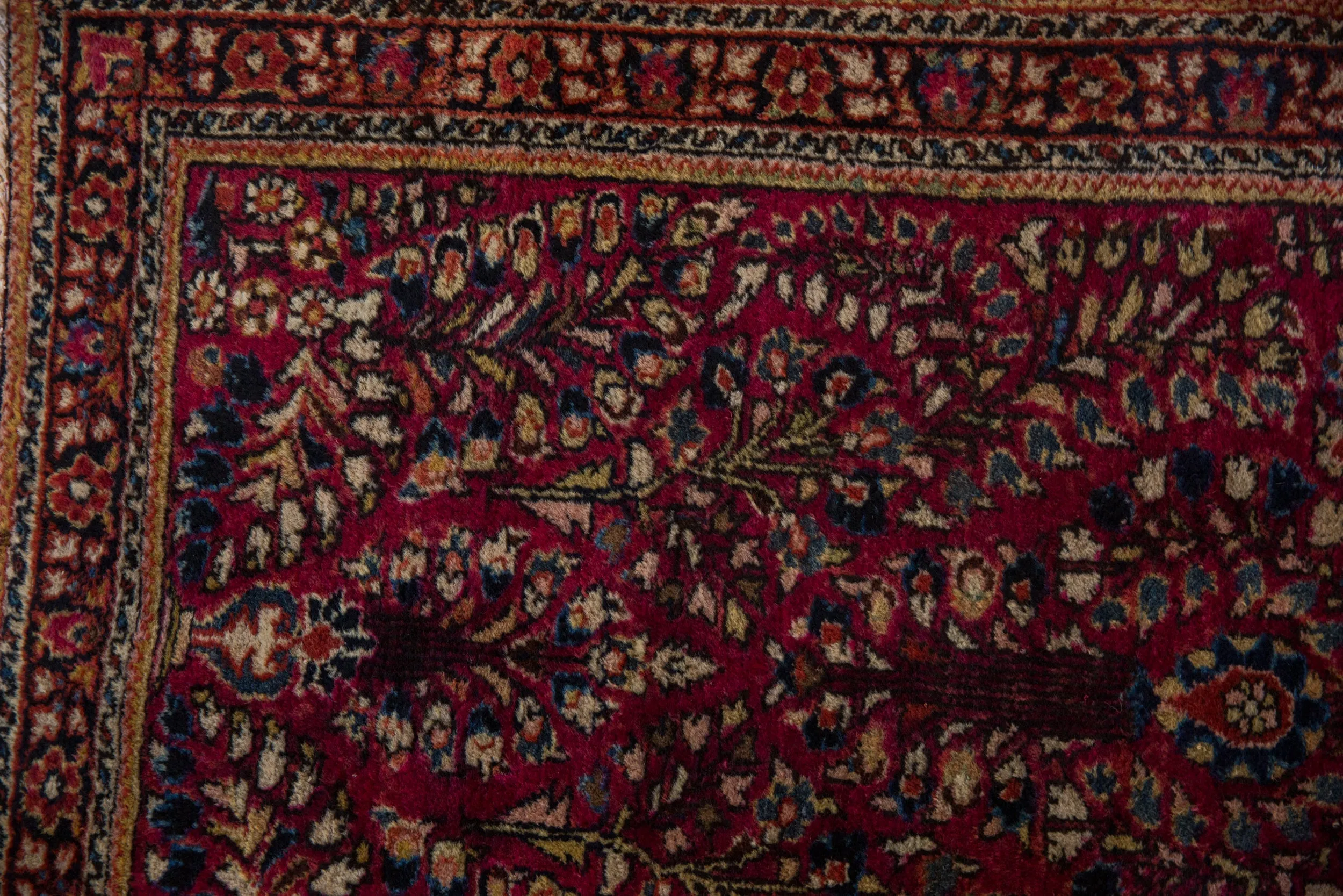 2.5x5 Vintage Fine American Sarouk Rug Runner
