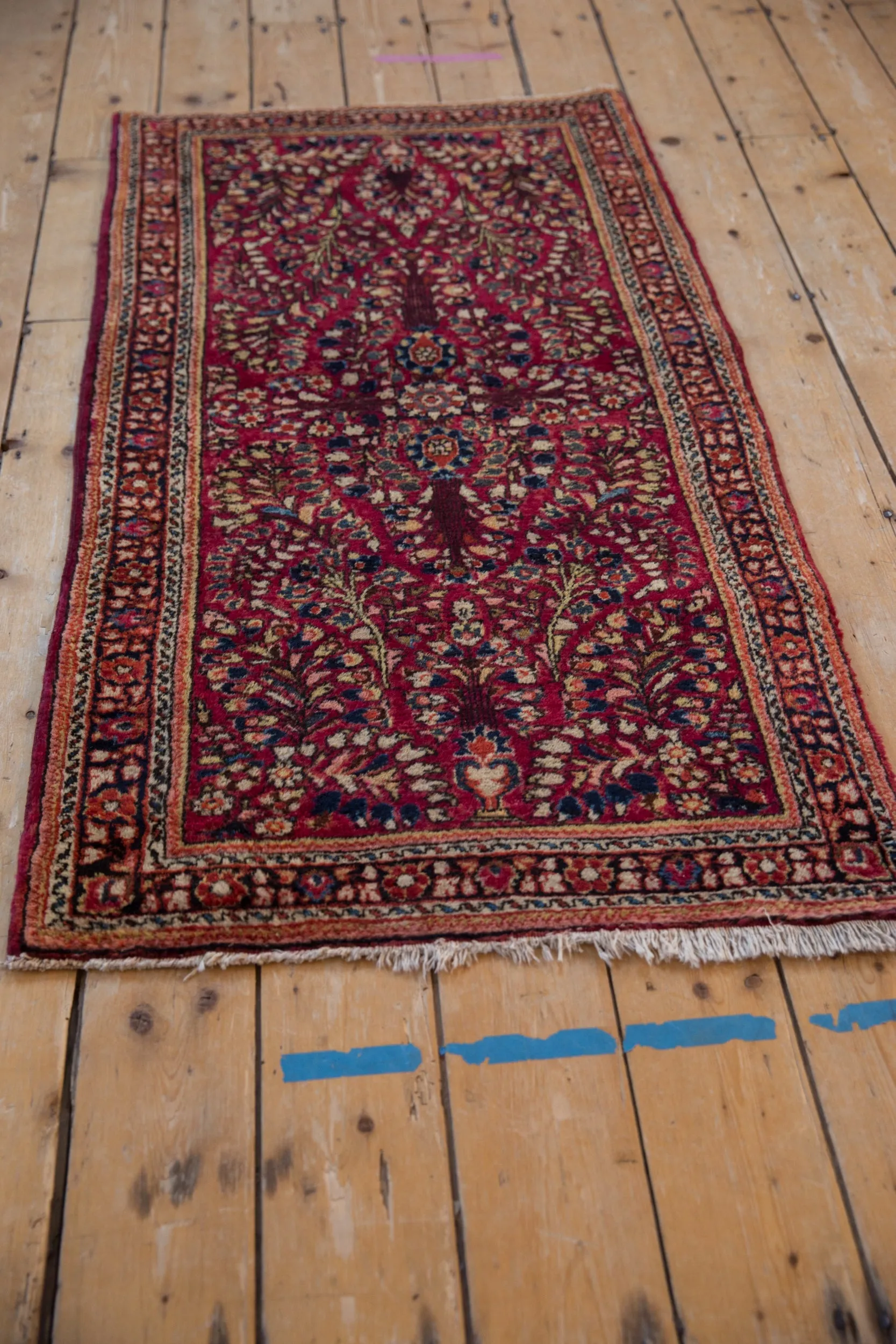2.5x5 Vintage Fine American Sarouk Rug Runner