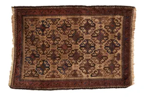 3x4 Vintage Belouch Square Rug