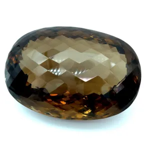 7432 Carat Oval Checkerboard Smoky Quartz Gemstone Display Piece