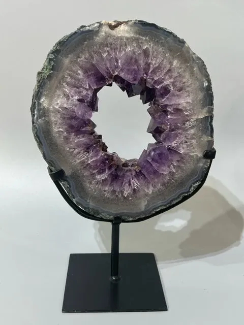 Amethyst Ring on Custom Stand