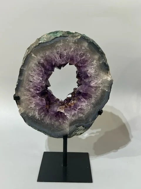Amethyst Ring on Custom Stand