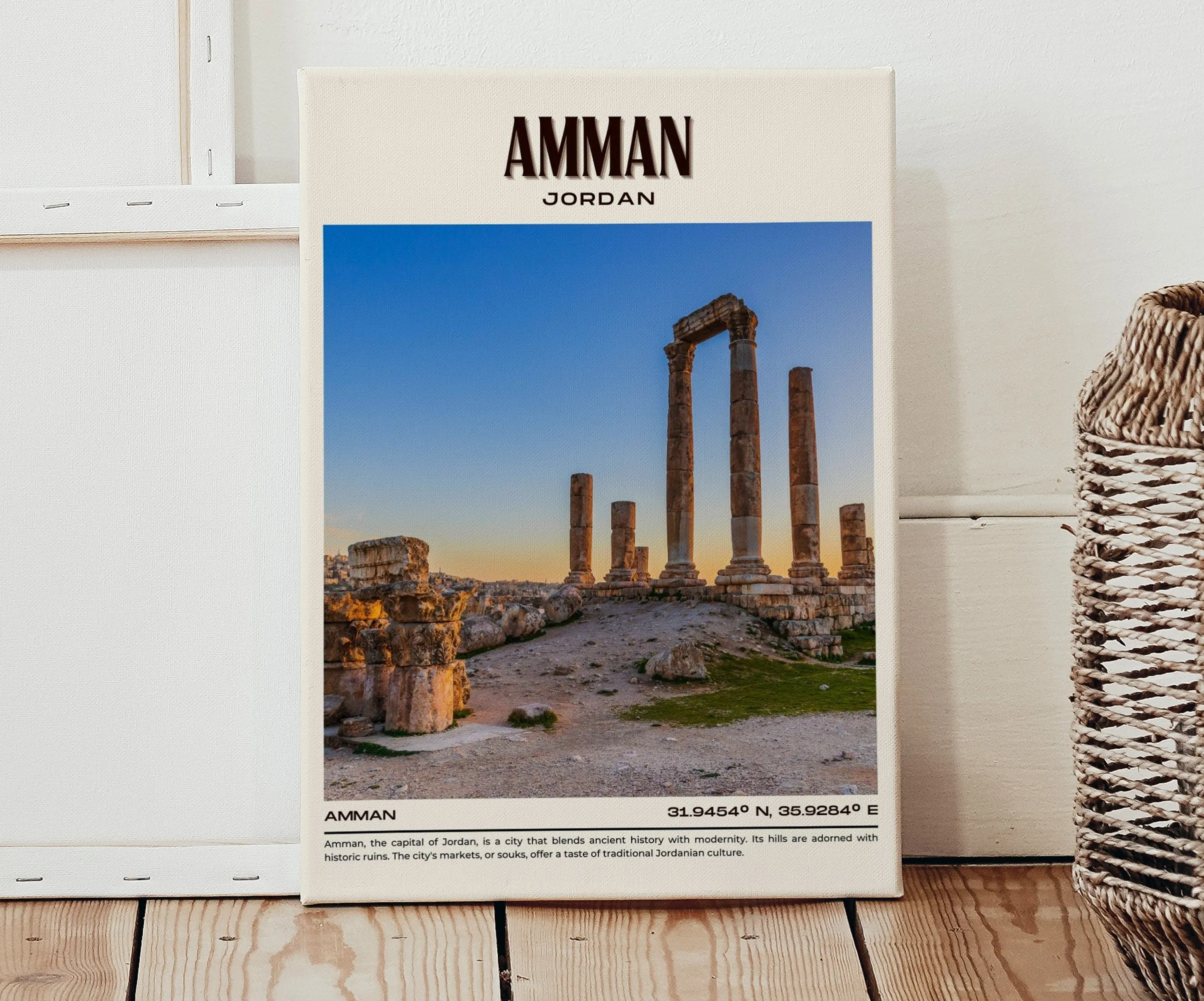 Amman Vintage Wall Art, Jordan