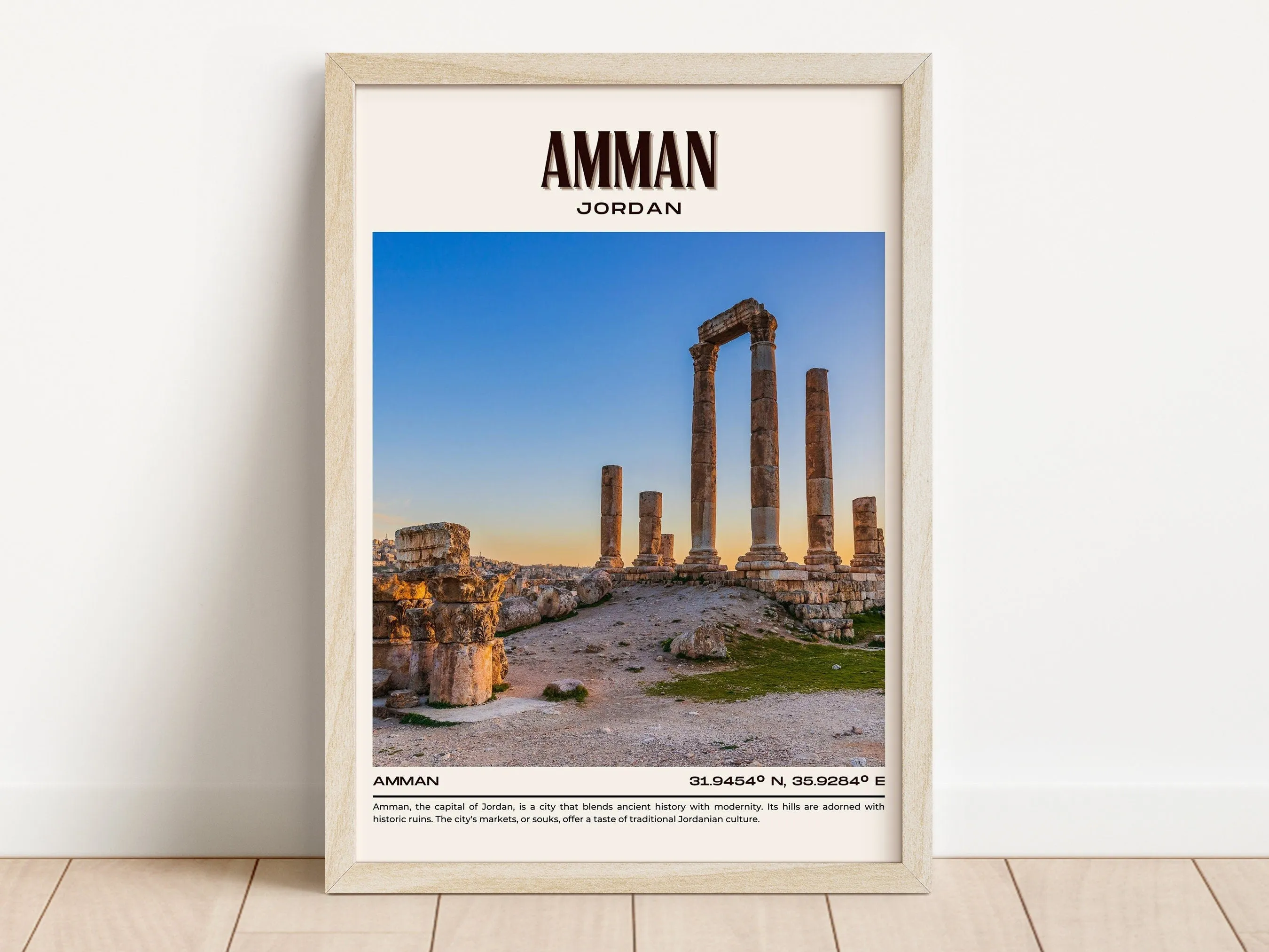 Amman Vintage Wall Art, Jordan