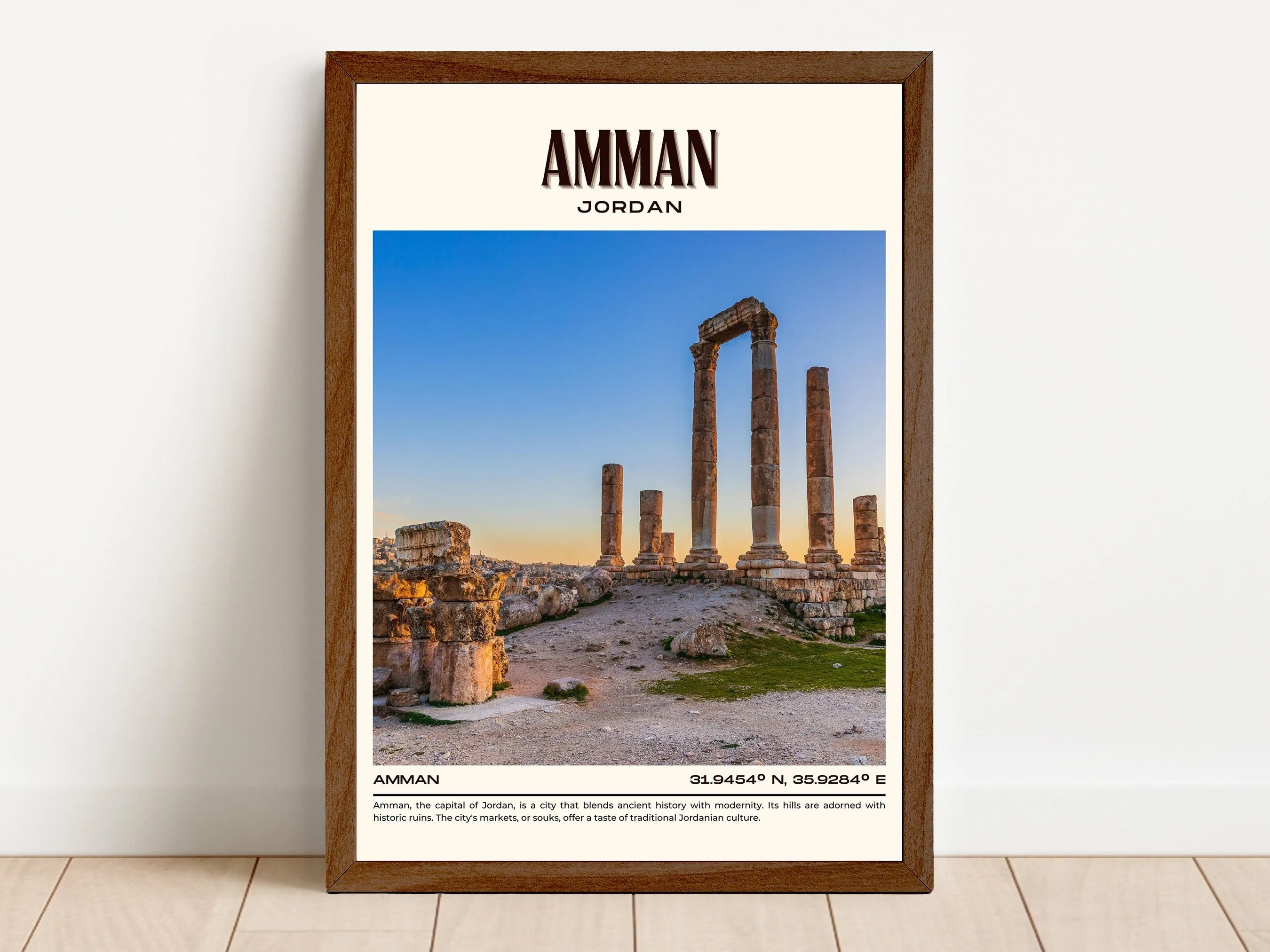 Amman Vintage Wall Art, Jordan