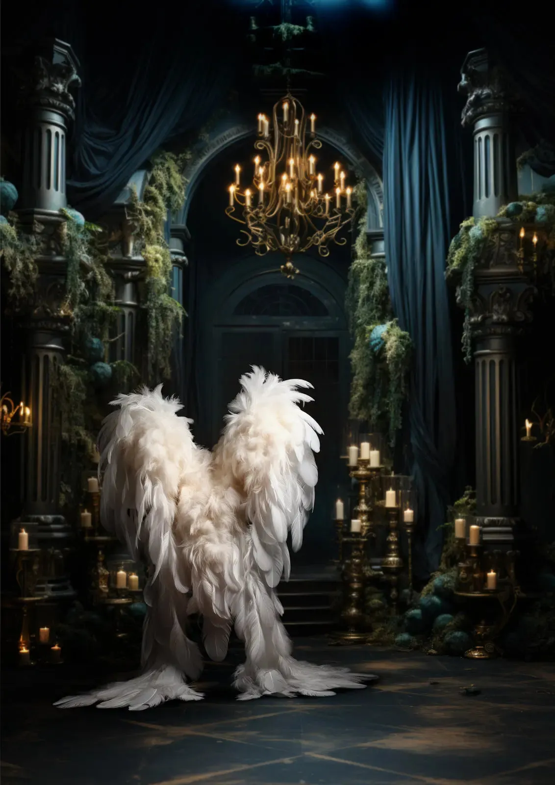 Angel Wings "Waiting" Digital Background