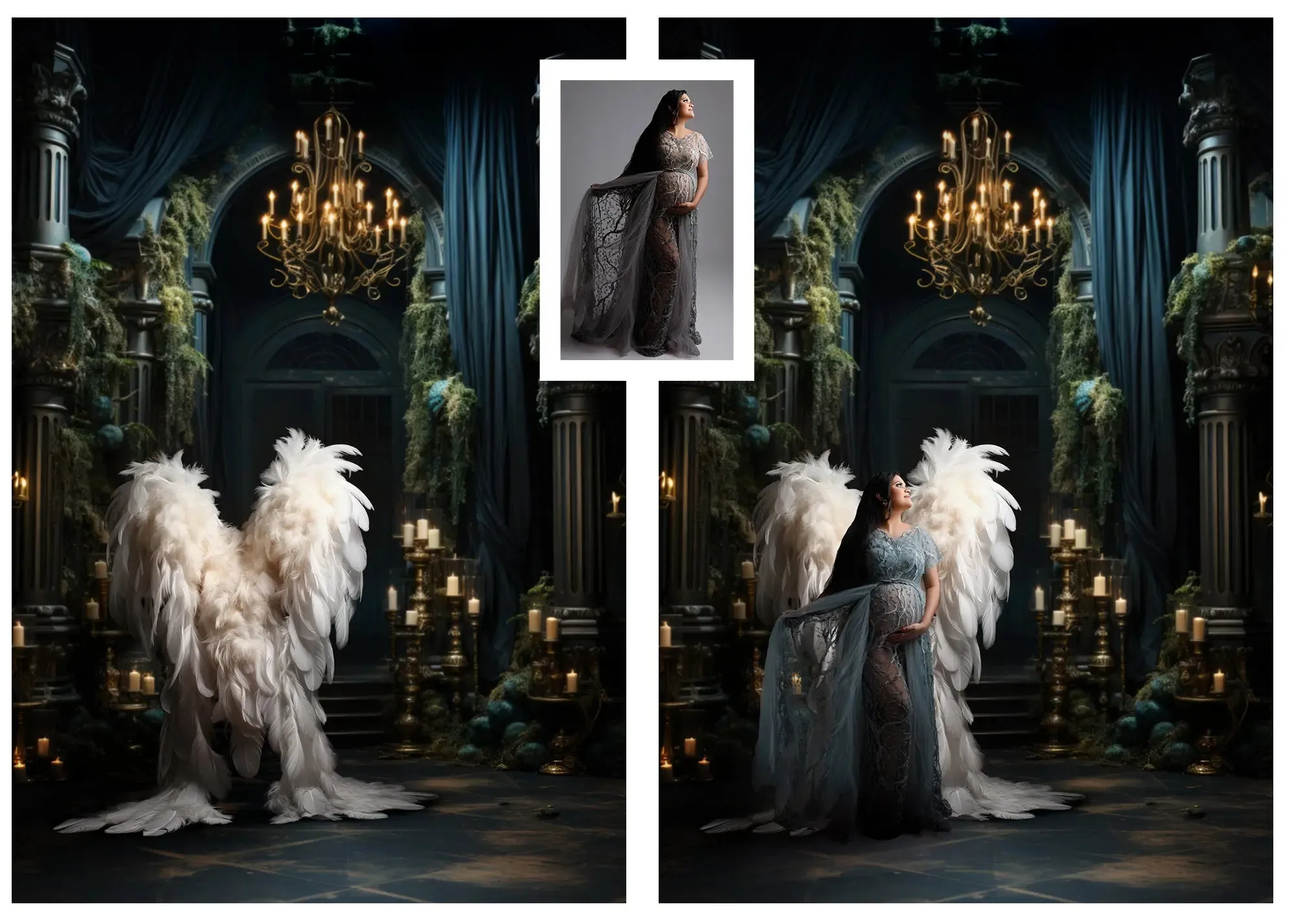 Angel Wings "Waiting" Digital Background