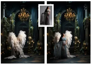 Angel Wings "Waiting" Digital Background