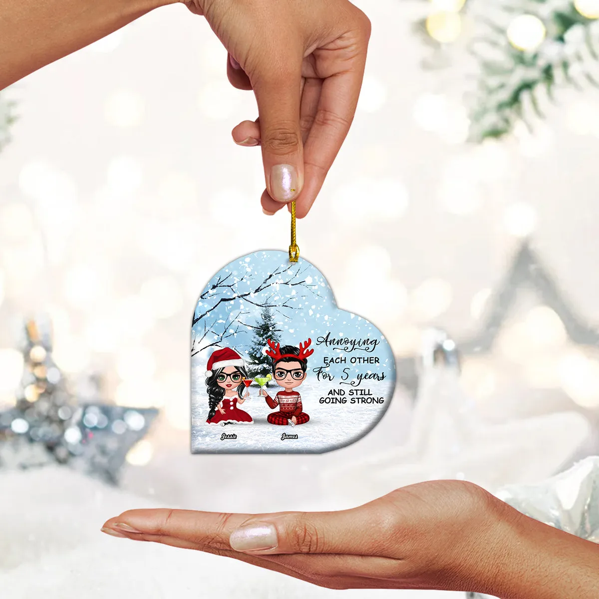 Annoying Each Other, Still Going Strong Ornament - Personalized Gift For Couple, Husband Wife, Anniversary...
