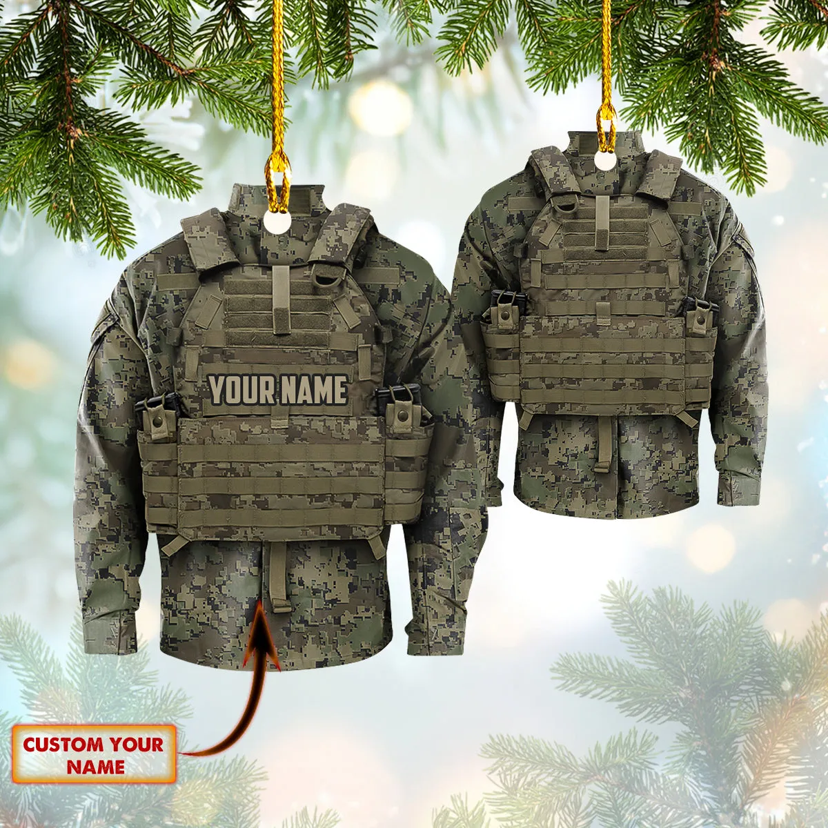 Army - Custom Shaped Ornament