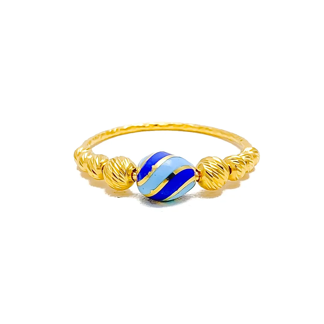 Artistic Colorful 21k Gold Ring