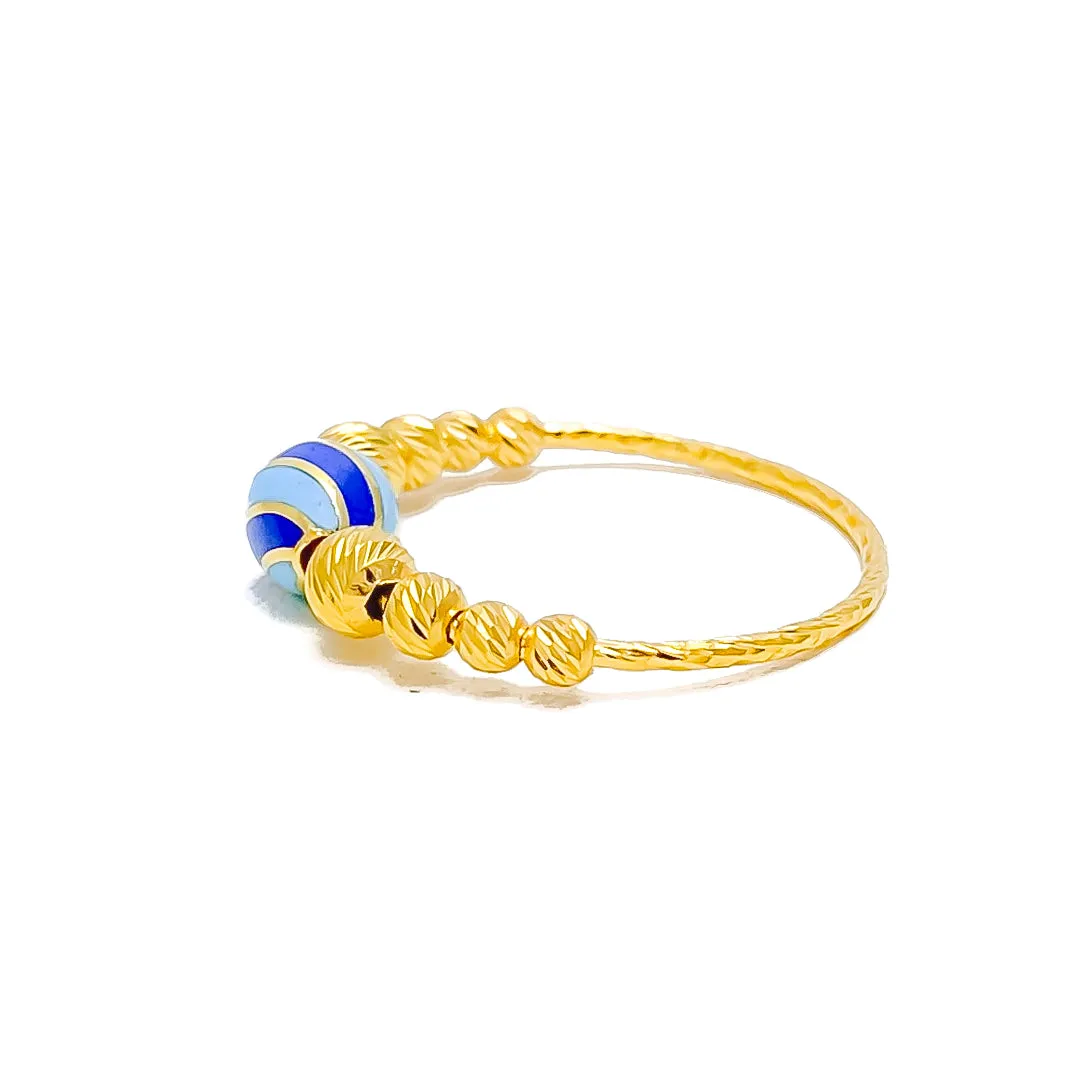 Artistic Colorful 21k Gold Ring