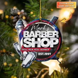Barber - Christmas Decorations Custom Shaped Ornament - Barber Christmas Gift
