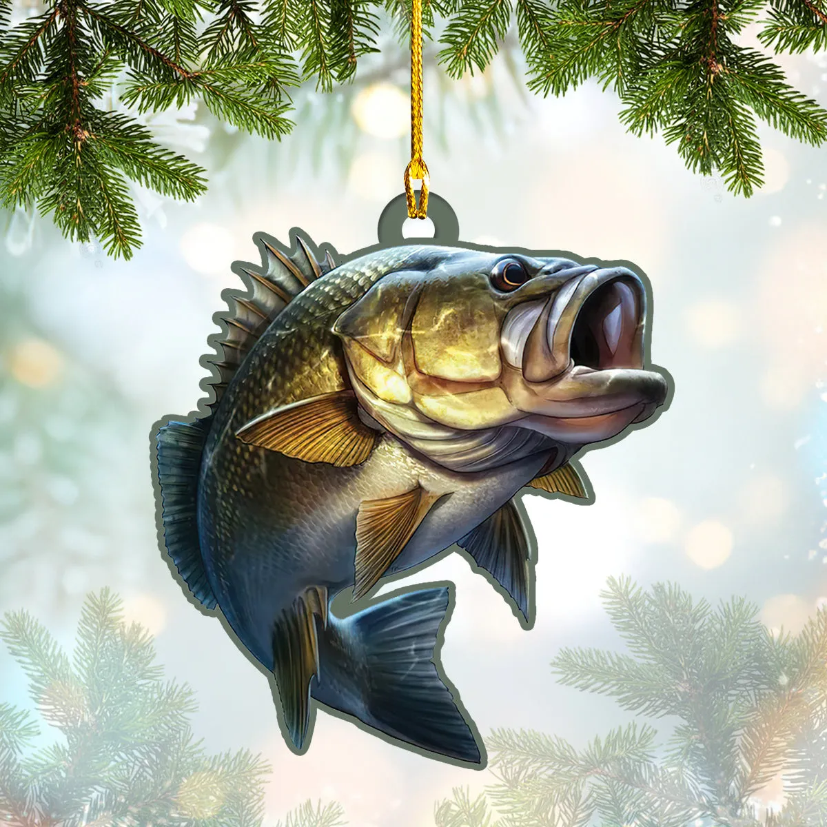 Bass Fish - Shaped Ornament 02