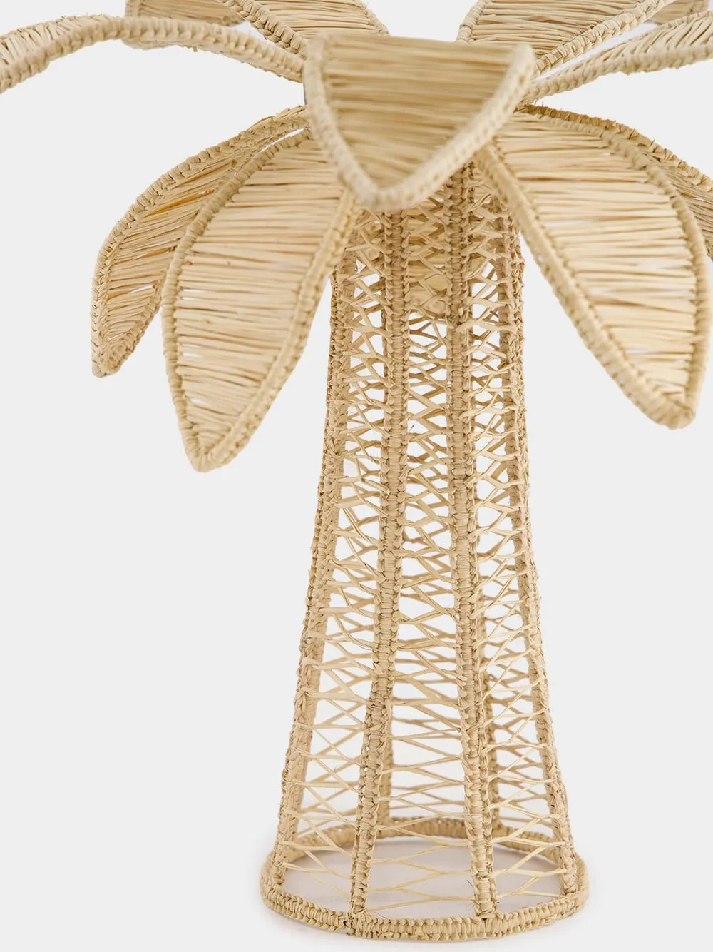 Beige Palm Tree Iraca Medium Candle Holder