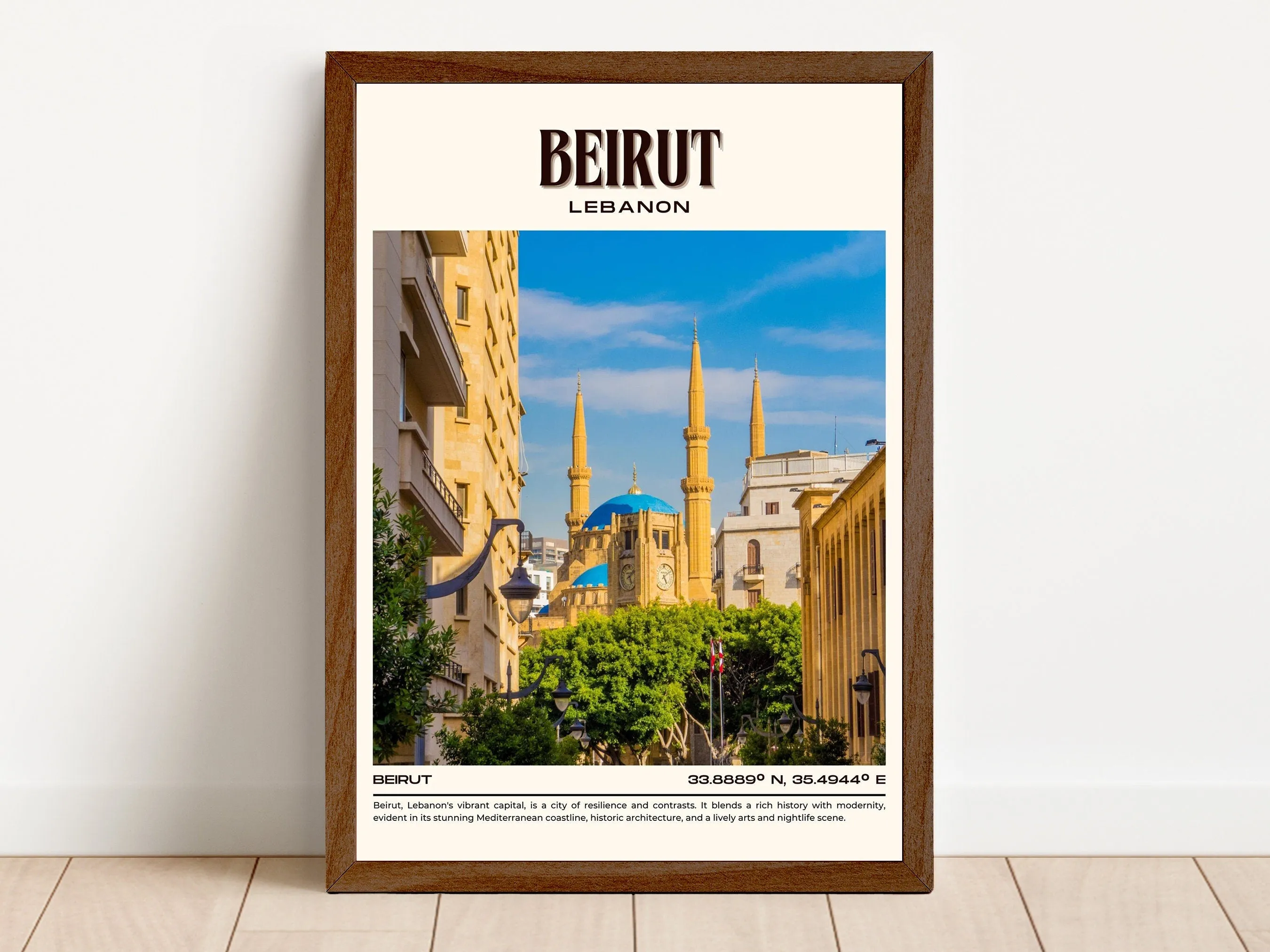Beirut Vintage Wall Art, Lebanon