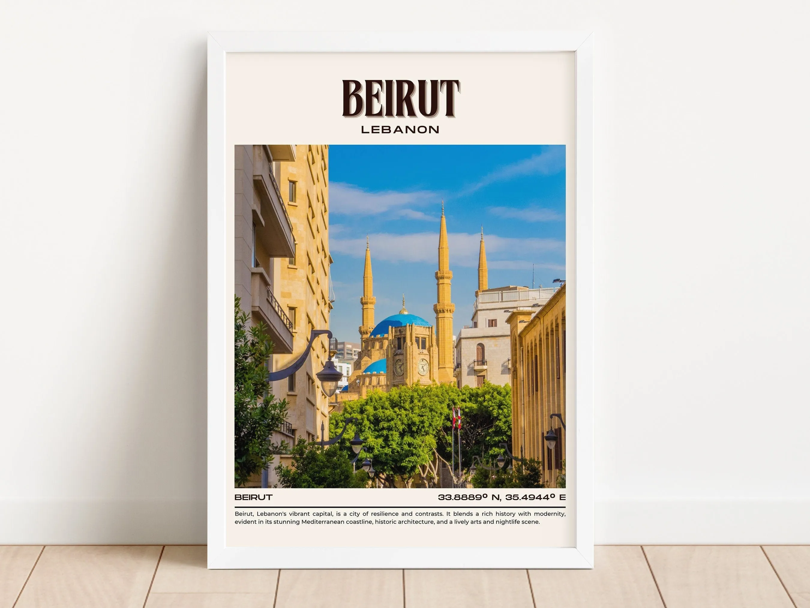Beirut Vintage Wall Art, Lebanon