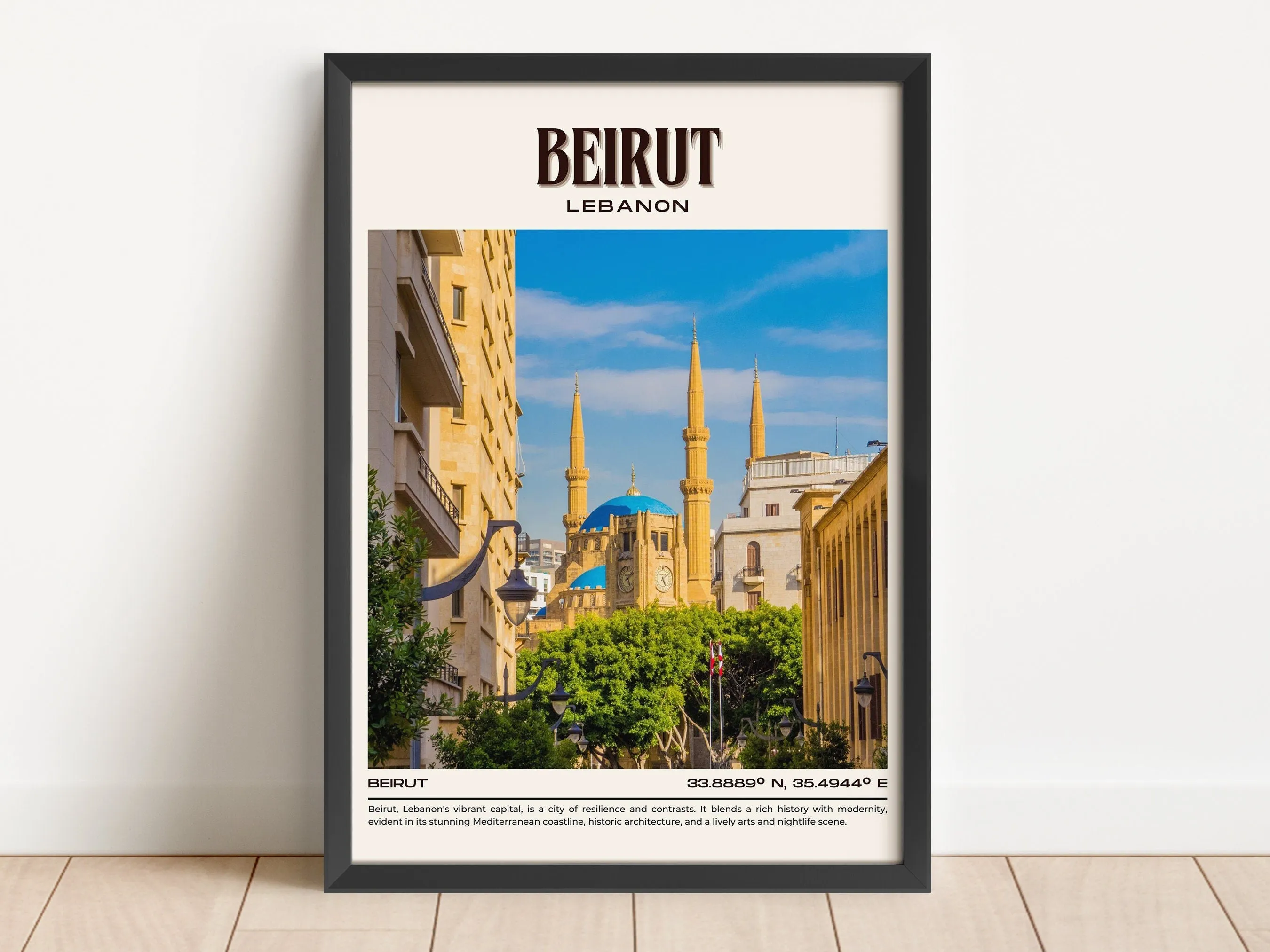 Beirut Vintage Wall Art, Lebanon