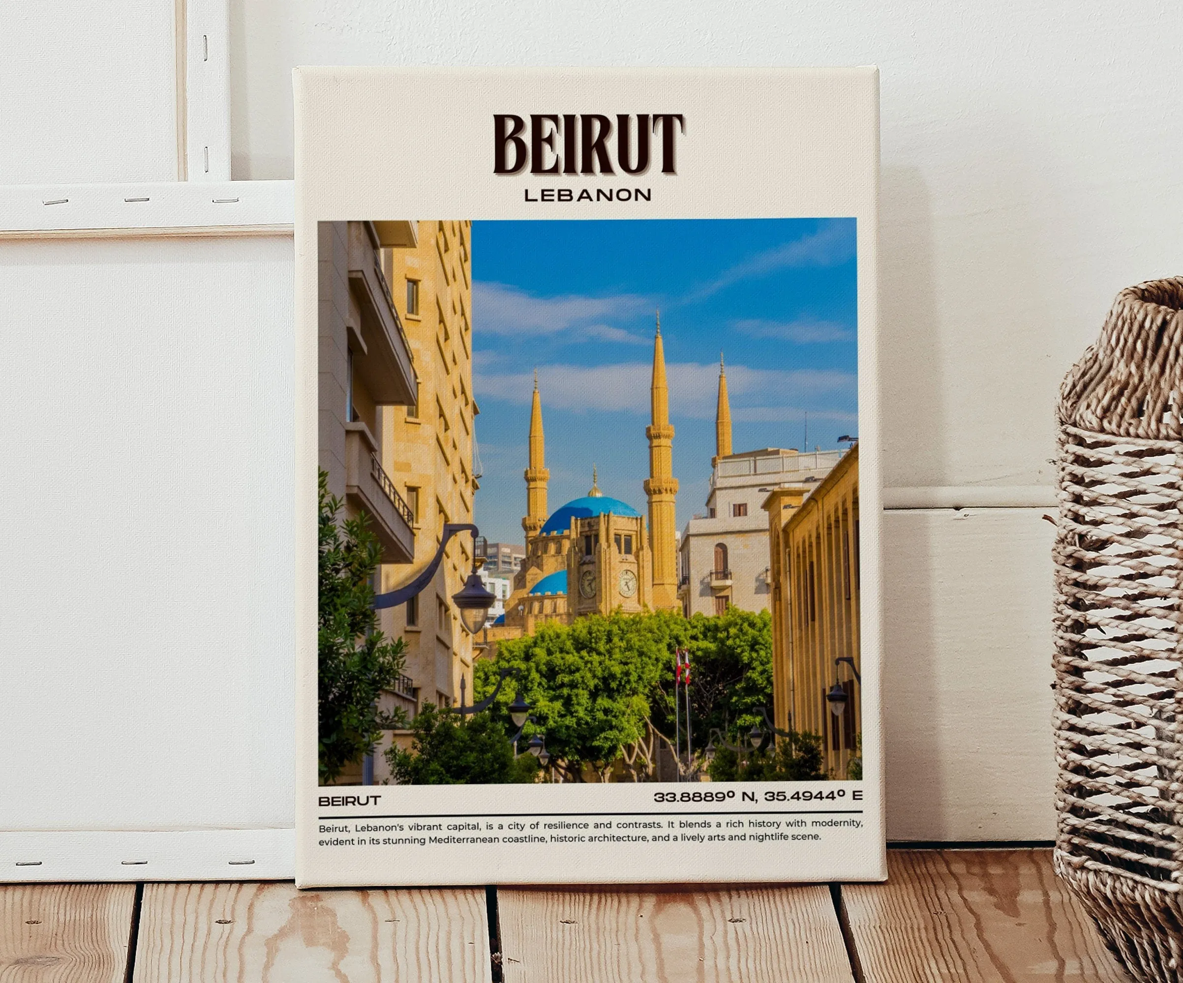 Beirut Vintage Wall Art, Lebanon