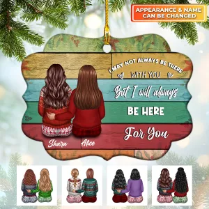 Bestie Long Distance Relationship Gift I Wish You Be Here For You Personalized Circle Ornament Christmas Gift For Bestie