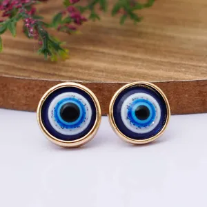 Blue Evil Eye Stud Earrings