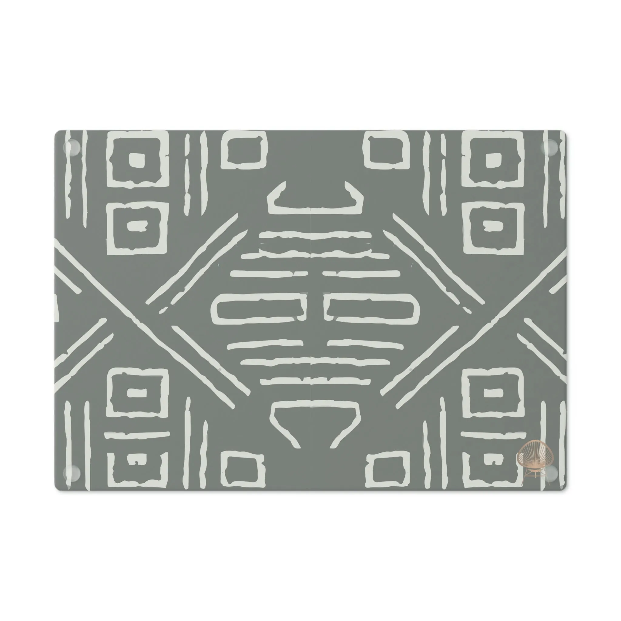 Bogolanfini Glass Chopping Block - 6