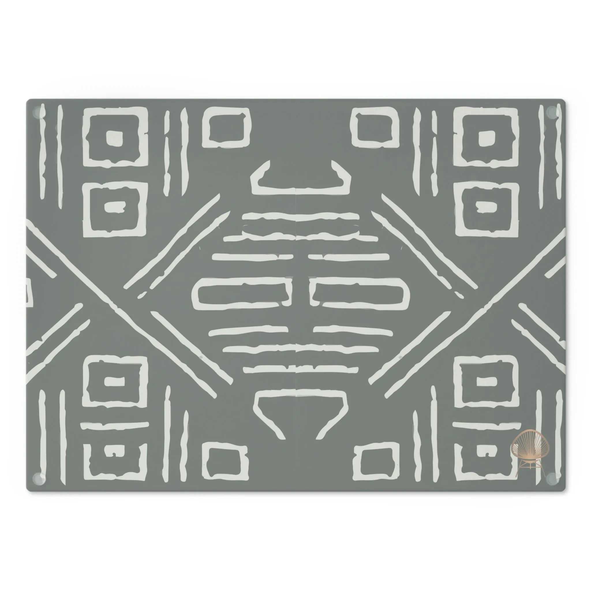 Bogolanfini Glass Chopping Block - 6