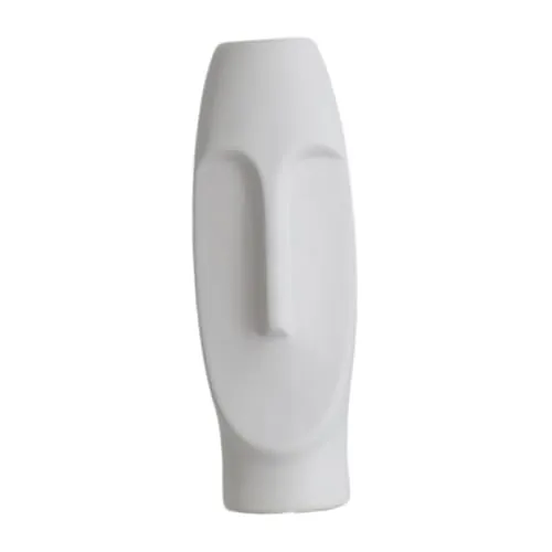 CALANDIS™ Face Vase Indoor Minimalist Abstract Decoration Desk Bud Vase Porcelain Vase White L | Vases | Home D?©cor