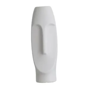 CALANDIS™ Face Vase Indoor Minimalist Abstract Decoration Desk Bud Vase Porcelain Vase White L | Vases | Home D?©cor