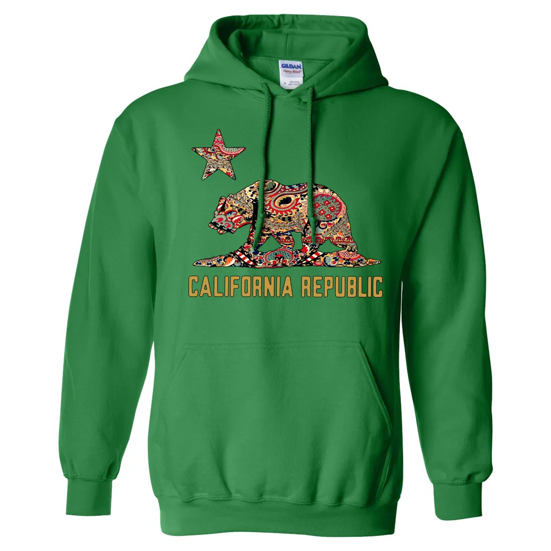 California Republic Paisley Bear Sweatshirt Hoodie